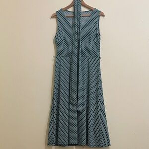 H&M Teal Geometric Midi Dress